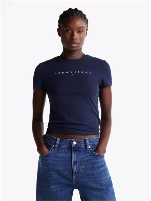 TJW SLIM LINEAR TEE TOMMY JEANS | DW0DW18398/C1G